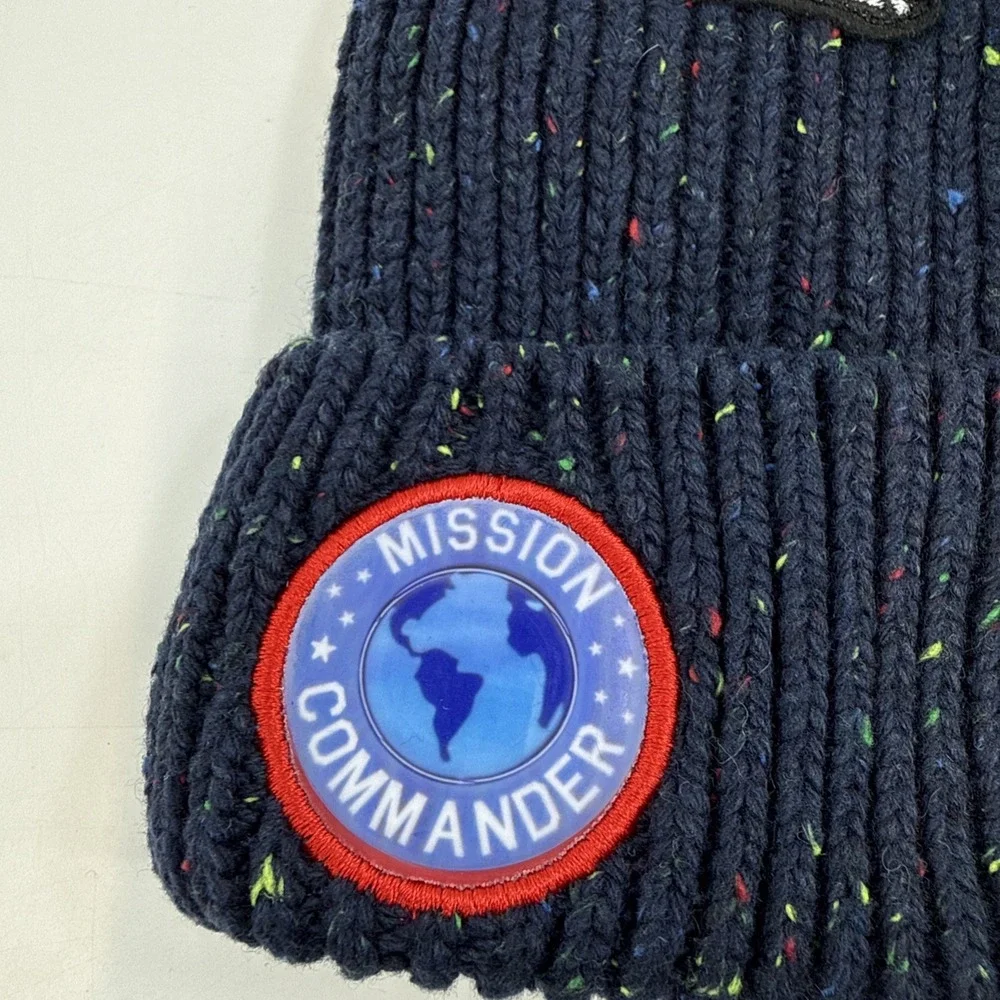 The Children's Place Boys Embroidered Space‎ Beanie - Blue Small (4-7)